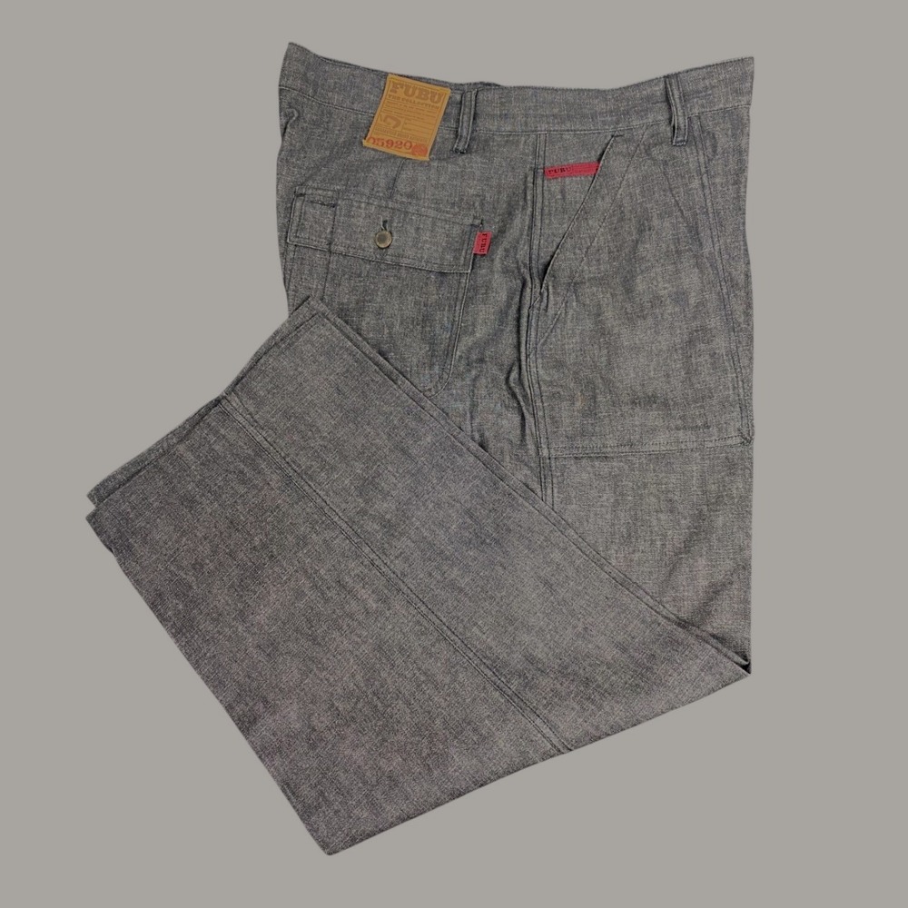 FUBU The Collection Mens baggy Jeans W38 L30 (hemmed)jDenim Cargo Style Pant Y2k